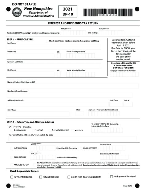 10 dp|dp 10 nh tax form.